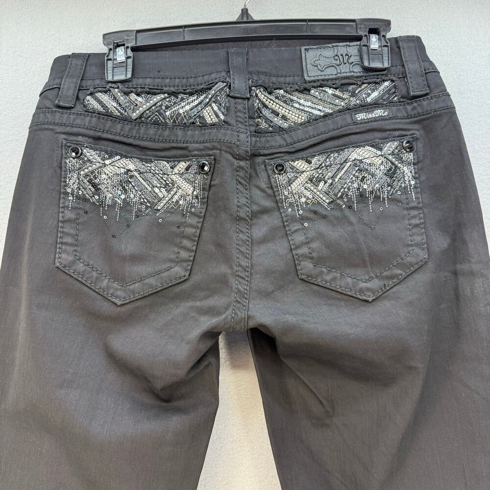 Miss Me Women’s Jeans Size 27x31 (4) Black Skinny Embellished Preppy Grunge